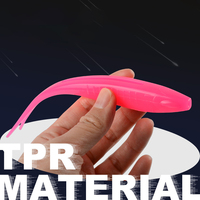Umpan Lunak Pancing Laut Berkilau dalam Gelap UV untuk Memancing Malam Hari 170mm 16g TPR Fork Tail Soft Bait untuk Ikan Pike