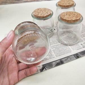 Cina produttore meglio vendere bocca larga vasetto di vetro 100ml 150ml 200ml vecchio Yogurt contenitore per latte budino con coperchio - Product Image 5