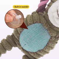 Jouets à mâcher pour chiens et chiots, écologiques, en forme d'animal, avec corde et son, pour la dentition et l'entraînement