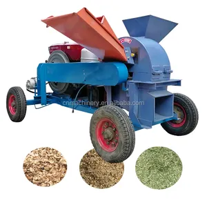 Mobile Wood grinder crushing cutting pallet log Wood Chipper tree branch Sawdust Wood crusher machine price