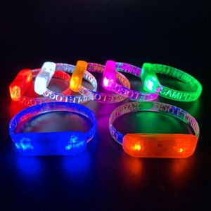 Braccialetto LED Luminoso Personalizzato con Logo, Braccialetti Fluorescenti per Feste <span class=keywords><strong>e</strong></span> Celebrazioni, Attivazione Sonora, Braccialetto LED Lampeggiante - Product Image 5