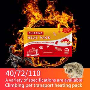 Packs chauffants pour le transport de reptiles et de poissons, pack chauffant 72 heures pour plantes vivantes, chauffe-transport pour animaux de compagnie 40 heures - Product Image 2