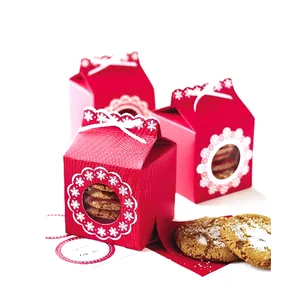 Kotak piknik Baguette Croissant kertas Kraft Logo kustom kotak roti panggang kotak Croissant kosong