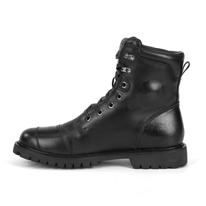 F1 Venta al por mayor Botas de cuero vintage Cuero genuino Protectores de tobillo al aire libre Botas de motocicleta Hombres Zapatos de montar en motocicleta - Product Image 4