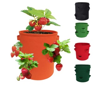 <span class=keywords><strong>Sac</strong></span> de culture <span class=keywords><strong>en</strong></span> fibre végétale biodégradable pour fraises, résistant et écologique, avec 8 poches et une capacité de 5 à 7 à 10 gallons - Product Image 1