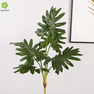 Artificial Monstera Deliciosa Leaf Bundle 7-Head High Simulation <b>Plastic</b> Indoor Decorative <b>Plant</b> For Home Wedding Props - Product Image 5
