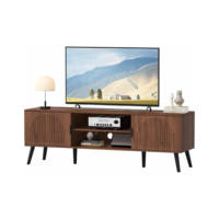 Meuble TV moderne avec étagères ouvertes et armoire de rangement, console multimédia pour salon et chambre