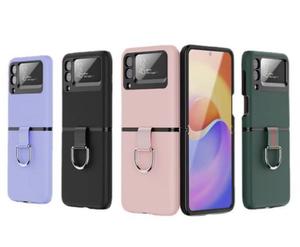 Étui de téléphone en cuir pour <span class=keywords><strong>Galaxy</strong></span> <span class=keywords><strong>z</strong></span> flip 5 4 étui/étui de téléphone en cuir plié avec support d'anneau pour étui SAM <span class=keywords><strong>Galaxy</strong></span> zfold 4 5 - Product Image 4