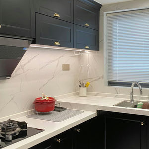 יוקרה העליון המוכר אופנתי שחור נירוסטה ידידותי לסביבה ארונות מטבח מודרני ארונות מטבח מודרני ידית גבוהה - Product Image 3