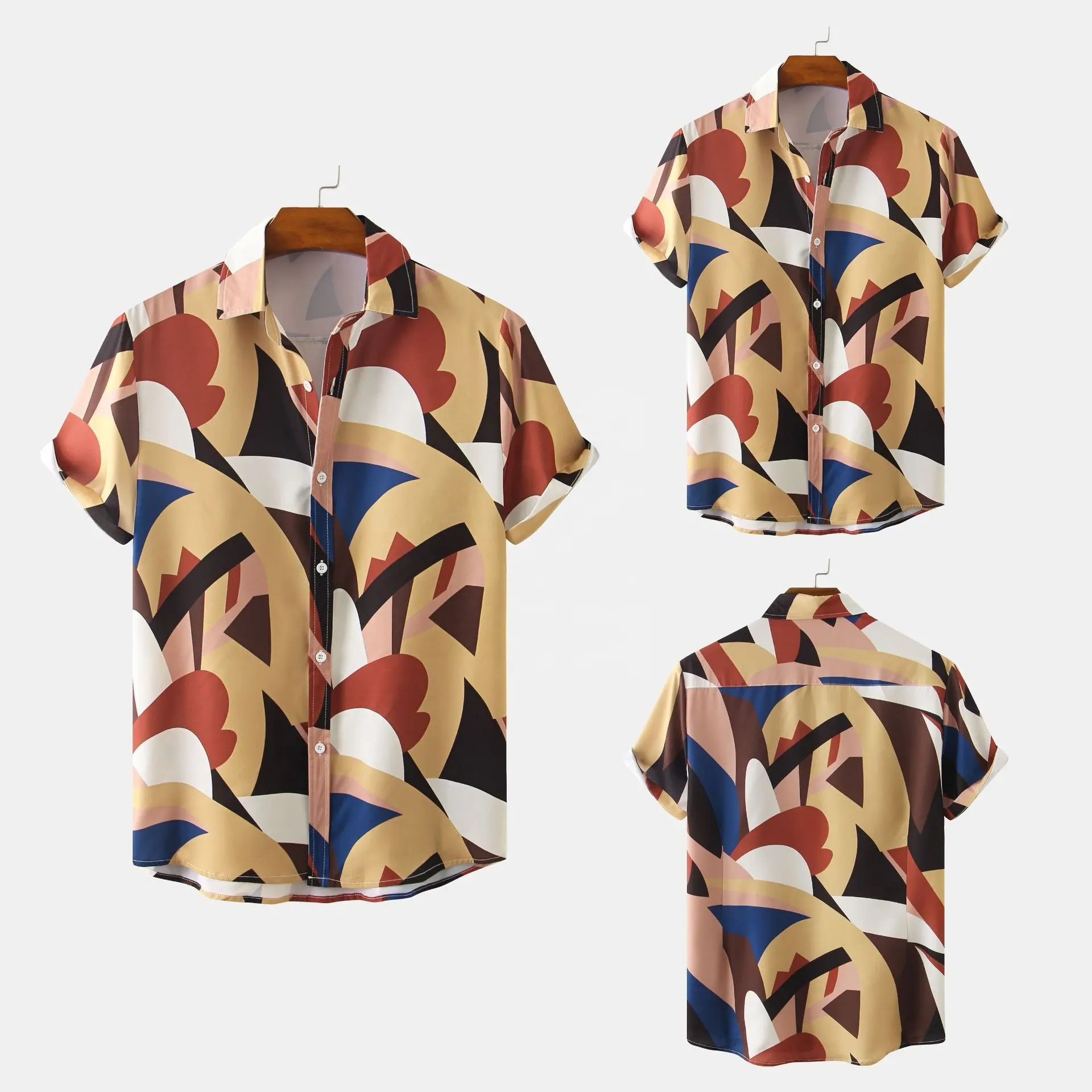 قمصان رجالي بمقاسات كبيرة, قمصان رجالي بمقاسات كبيرة على موقع EBay Wish موضة 2023 ، تخفيضات كبيرة على الشاطئ ، ملابس مطبوعة بأكمام قصيرة ، قميص منقوش بالورود للرجال ، قميص هاواي