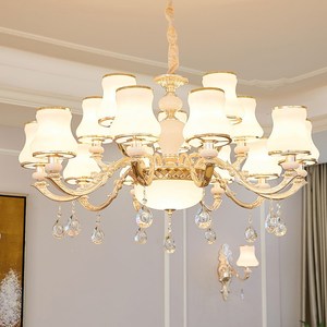 Đèn chùm pha lê hiện đại cổ điển châu Âu, đèn chùm sang trọng khách sạn cao cấp, đèn chùm hợp kim kẽm, đèn chùm LED & đèn treo - Product Image 4