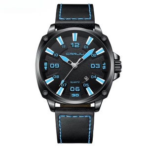 Reloj Deportivo de Moda para Hombre al por Mayor, Reloj de Cuarzo Clásico con Correa de Cuero, Esfera Grande de 43 mm, Números Arábigos, Reloj para Estudiantes - Product Image 1