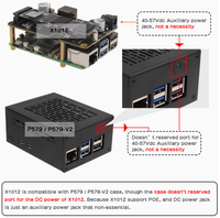 Carte de développement Raspberry Pi 5 M.2 NVMe SSD PoE Expansion X1012 Power Ethernet PCIe Dual Function Support 2280 Form Factor