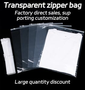 Saco Plástico Reutilizável com Zíper Fosco, Embalagem Reutilizável para Roupas, Acessórios e Produtos de Higiene com Orifício de Ventilação - Product Image 4