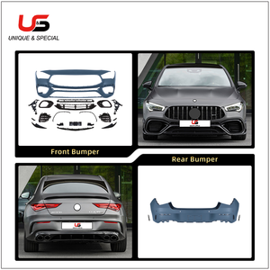 Kit de Carrocería de Fábrica para Benz CLA (19-24) W118 C118, Actualización al Modelo <span class=keywords><strong>AMG45</strong></span>, Parachoques, Rejilla, Faldones Laterales, Tubo de Escape - Product Image 3