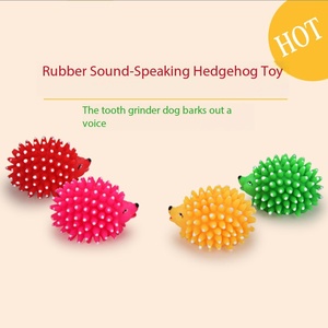 Juguete de Goma para Perros con Forma de Erizo, Juguete Masticable para Entrenamiento, Limpieza de Dientes y Dentición - Product Image 3