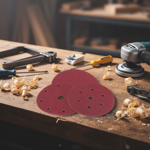 Disco de Lijado con Velcro Ttake de 150 mm, 8+1 Agujeros, Abrasivo de Corindón para Pulir Madera y Metal - Product Image 3