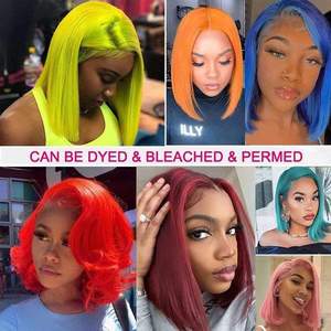 Bán buôn 10 inch Brazil Trinh Nữ tóc giả tóc con người cho phụ nữ 13x4 10 inch màu Bob tóc giả phong cách thẳng trong suốt HD chỉ $35 - Product Image 6