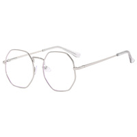Monture de lunettes octogonale en métal pour femmes, légère, optique, sans ordonnance, plusieurs couleurs disponibles