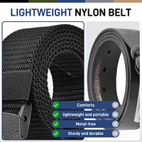 Ceinture de golf tactique en toile de nylon tissée de luxe de 3,8 cm, réglable, avec boucle métallique, pour hommes et femmes, idéale pour le travail - Vente en gros
