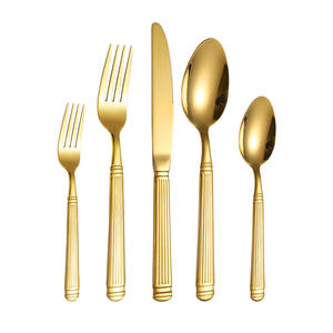 Vajilla de columna romana de lujo, juegos de vajilla de acero inoxidable, cubiertos de boda, cuchillo, tenedor, cuchara, cuchillo para carne, juego de cubiertos - Product Image 1