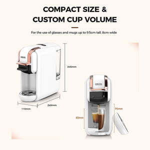 Cafetera Automática 4 en 1 en Oferta, 19 Bares, para Hogar, Hotel, Autocaravana, Compatible con Cápsulas NS/DG/<span class=keywords><strong>illy</strong></span> ESE y Café en Polvo, en Existencia - Product Image 4