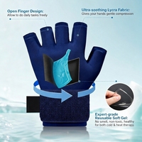 Gants de compression élastiques rafraîchissants Bingfan OEM pour thérapie quotidienne, chaud/froid, soulagement de la douleur, compresses de glace pour femmes 17x11.5cm