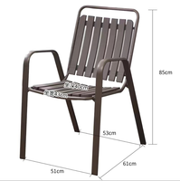 Chaise pliante moderne portable imperméable en fer dossier de protection solaire pour cuisine extérieure villa jardin balcon chambre école parc