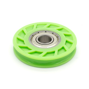 Rouleaux de roulement revêtus de POM en gros d'usine, glissières verticales en plastique en forme de U, rails de glisse, roues en plastique - Product Image 3