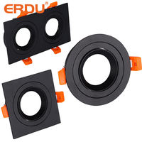 ERDU Carré Led Encastré Cob Spot Surface Downlight Gu10 GX53 Gu5.3 Spot Logement Mr16 Led Module Cadre