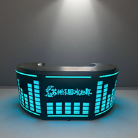 Cabine DJ LED en forme de U, console DJ illuminée pour boîte de nuit, bar, spectacle en direct, parc à thème et lieu de fête