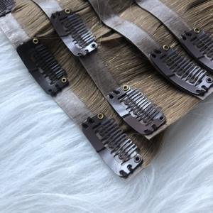 Fourniture d'usine en gros clip de trame de peau Pu sans couture non transformé dans l'extension de cheveux pince à cheveux humains vierges dans les extensions - Product Image 5