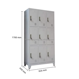 Vente en gros <span class=keywords><strong>de</strong></span> casier à abattre 9 portes en acier vestiaire vêtements armoire <span class=keywords><strong>de</strong></span> rangement casier en métal avec pied <span class=keywords><strong>de</strong></span> station pour les employés <span class=keywords><strong>de</strong></span> la salle <span class=keywords><strong>de</strong></span> sport - Product Image 3