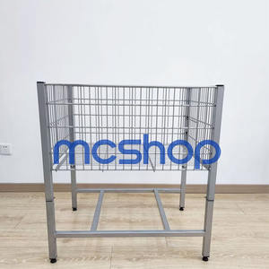 Contenedor de descarga de alambre plegable portátil, tienda de conveniencia, promoción, jaula apilable de malla - Product Image 4