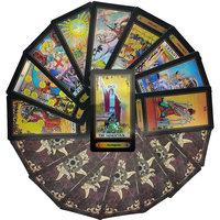 Cartes de tarot personnalisées Jeu d'oracle avec papier d'art à feuille d'or Impression offset de taille personnalisée