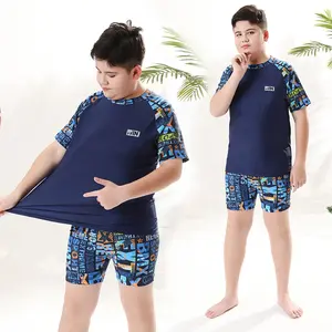 Nuevos bañadores de dos piezas Dividir Hot Spring Fat Young Teen Ropa interior Niños Traje de baño