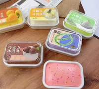 Nouveau Jouet Squishy Crème Glacée à Remontée Lente, Gâteau Moelleux Anti-Stress, Jouets Sensoriels de Simulation Alimentaire, Crème Décompression à Presser