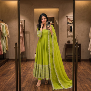เปิดตัวผ้าไหมจีนที่กำลังมาแรง gwon & pent & dupatta reddy ที่กำลังมองหาสำหรับผู้หญิง - Product Image 1