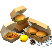 Einweg Custom Umwelt freundliche Burger Package Box Muschel schale Hamburger Container Box Food