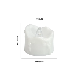 Velas LED sin Llama, Funcionan con Pilas, con Efecto de Llama Parpadeante y Goteo de <span class=keywords><strong>Cera</strong></span>, Luz Cálida para Bodas, Navidad y Decoración del Hogar - Product Image 4