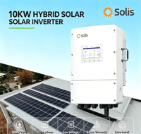 Convertisseur solaire hybride domestique Solis 3-12kW, convertisseur AC hors réseau/sur réseau, fonctionne avec une batterie lithium-ion 48V pour système photovoltaïque résidentiel