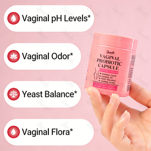 Cápsulas Probióticas Vaginales Dromaka OEM de Marca Privada para Mujeres, Equilibrio del pH Femenino, Control de Olores, Apoyo a la Flora y a las Levaduras, 60 Unidades - Product Image 4