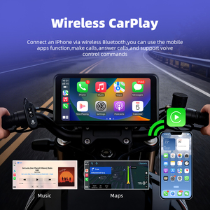 Waterproof IP67 6.25 Inch HD <b>IPS</b> Screen GPS Navigation Wireless Android Auto Motorcycle Wireless Carplay Screen Motor CarPlay - Product Image 6