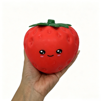 Mainan Squishy Stroberi Raksasa Grosir dari Gudang USA, Ukuran Jumbo 15*12cm, Mainan Squishy Anti Stres, Slow Rising, Stroberi Montok