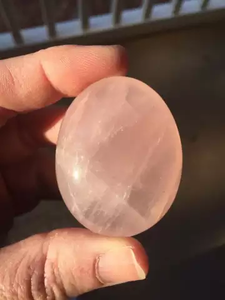 Natural Rose Quartz Oval <b>Ball</b> Globe | Premium Hand Polished <b>Crystal</b> Worry Stone Anti-Anxiety Relief for Home Decoration | - Product Image 2