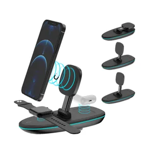 Drop Shipping Products 2023-in-1 Magnetic Wireless Charger Mobile Phone Fast Wireless Charging Station V9 Multifunction Chargers
