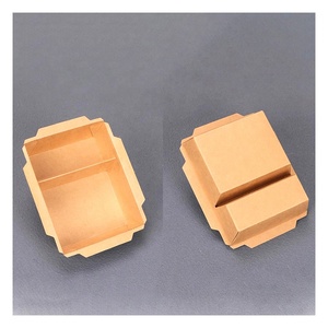 Boîtes à emporter jetables en papier kraft de qualité alimentaire, auto-montables, avec couvercle en plastique pour sushi, salade, utilisation en restaurant - Product Image 5