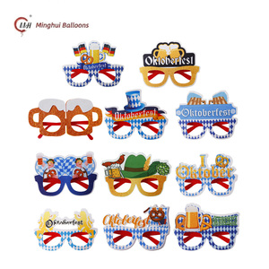 Gafas <span class=keywords><strong>de</strong></span> Papel Divertidas para Fiesta <span class=keywords><strong>de</strong></span> Oktoberfest, con Diseño <span class=keywords><strong>de</strong></span> Cerveza, Pretzel y Salchicha, Accesorios para Fotos del Festival Bávaro - Product Image 1