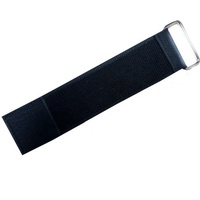 Attaches de câble réutilisables avec boucle en métal réglable, sangle élastique à double face avec crochet et boucle