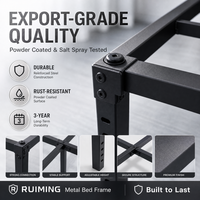Hochwertiges Klappbares Bettgestell Einfaches Eisenrahmen-Design mit Starker Unterstützung und Ohne Speichen sowie Einfacher Montage Metall-Bett Modulares Schmiedeeisen-Bett